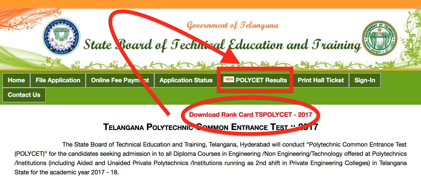 ts polycet results