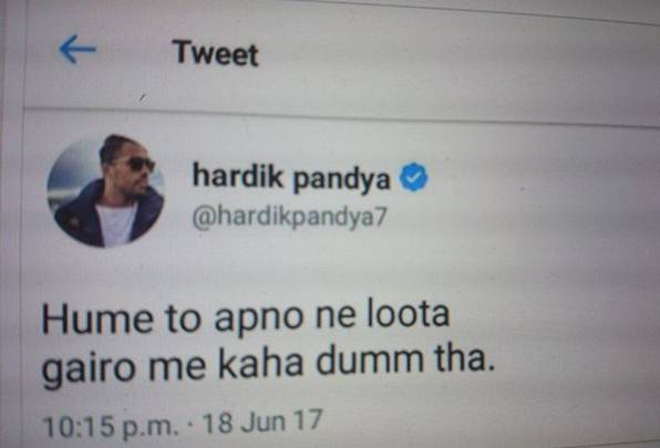 Hardik-Pandya-Tweet-screenshot