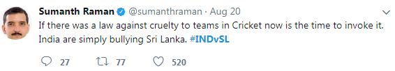 India vs Sri Lanka 2nd ODI Tweets8