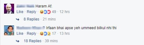 Irfan post comments5