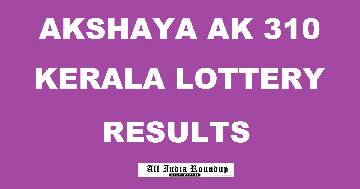 Akshaya Lottery AK 310 Results