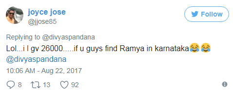 Twitterati trolls MP Ramya2