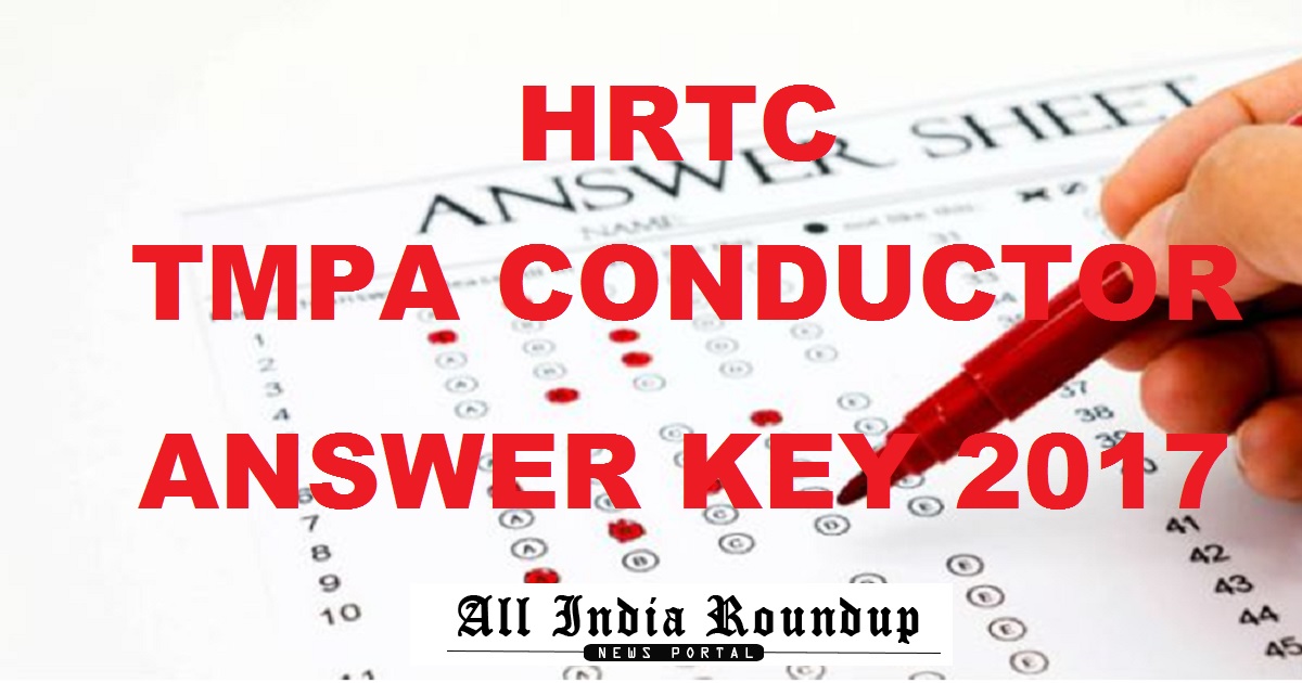 HRTC TMPA Conductor Answer Key 2017 Cutoff Marks For Transport Multi-Purpose Assistants 17th Sept Exam
