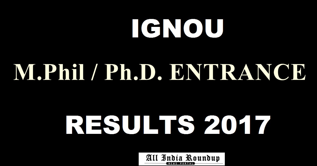 ignou-mphil-phd-results