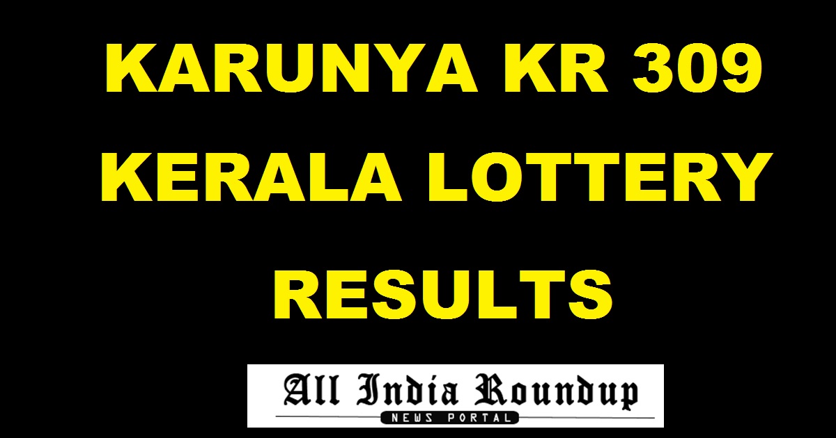 Karunya Lottery KR 309 Results