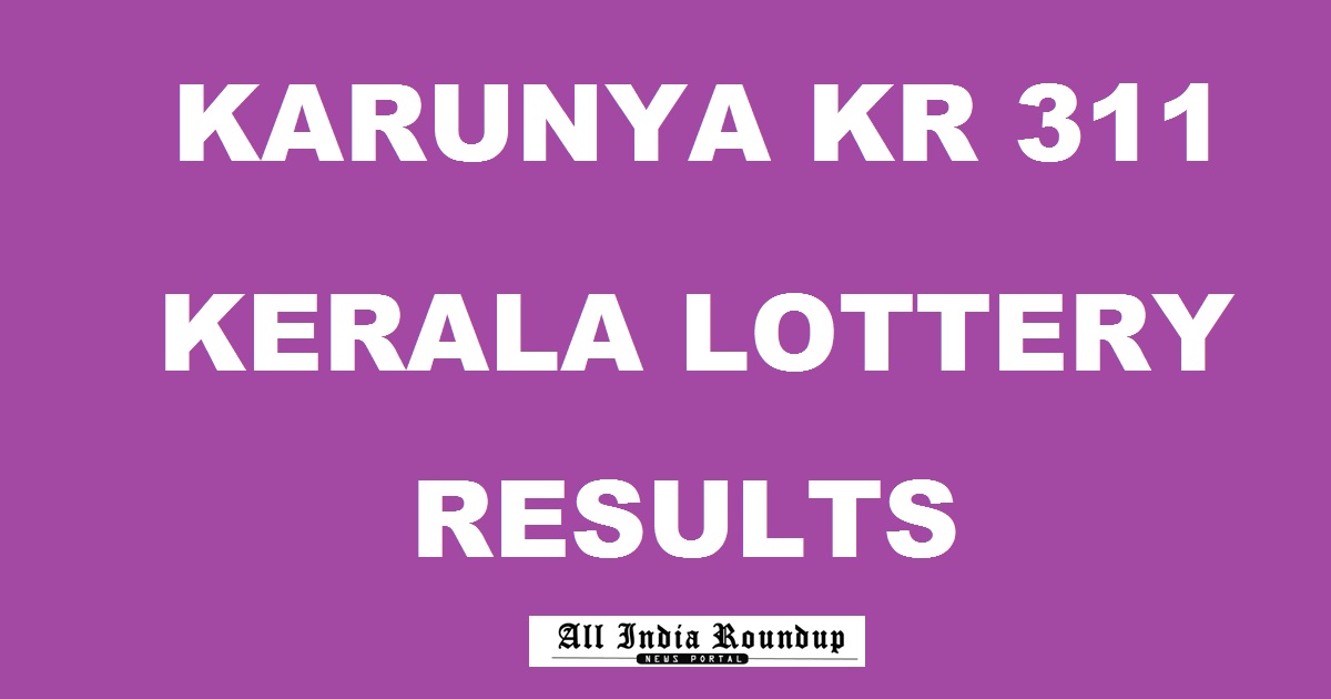 Karunya Lottery KR 311 Results