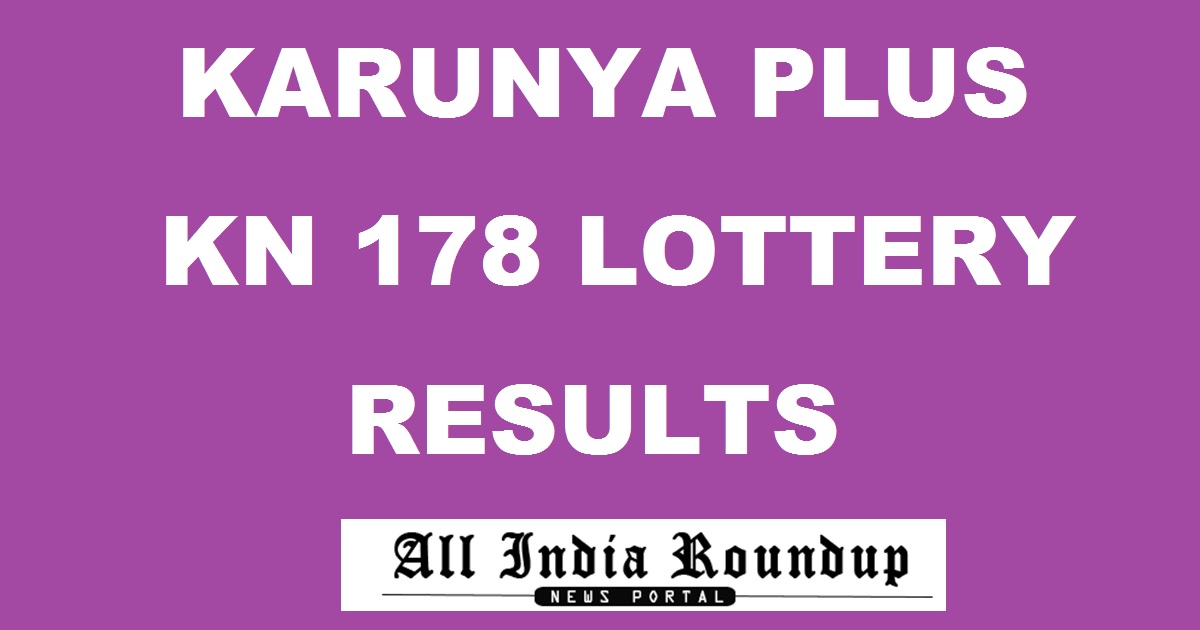 Karunya Plus KN 178 Lottery Results