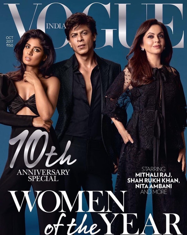 Vogue Cover 2017 - Mithali Raj Shah Rukh Khan Nita Ambani