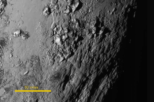New Horizons image of Pluto's surface