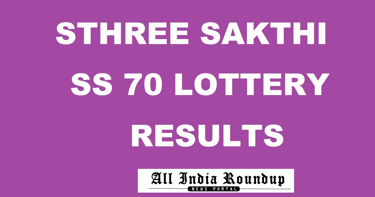 Sthree Sakthi SS 70 Lottery Results Live
