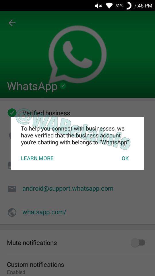 verified Business-whatsapp account