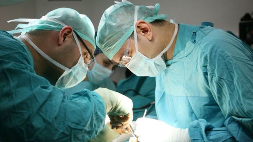 Doctors operating