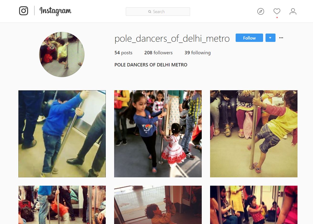 pole dancers of delhi metro instagram
