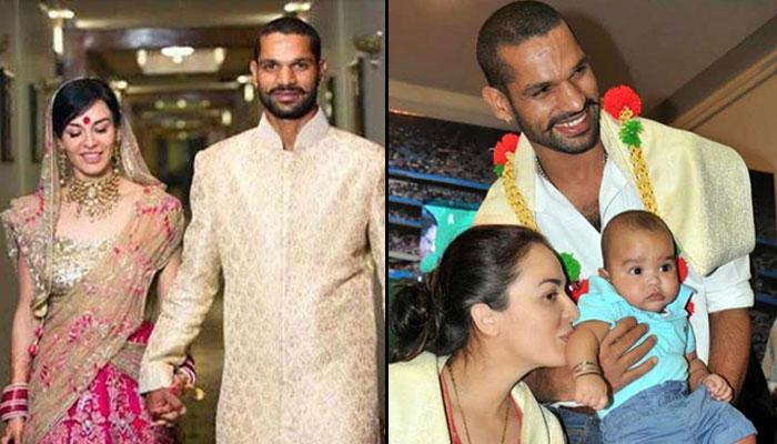 Shikhar-Dhawan-with-his-wife and son