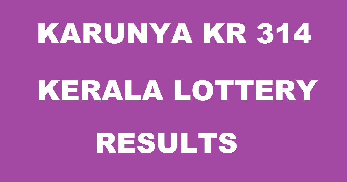 Karunya KR 314 Lottery Results