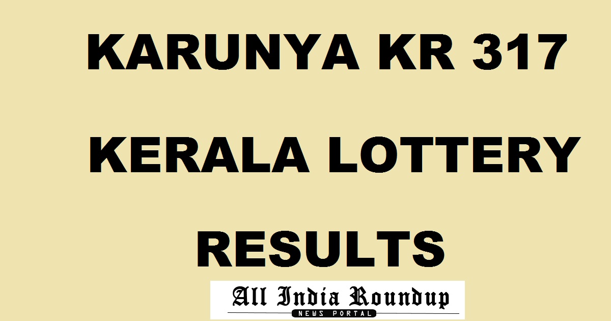 Karunya Lottery KR 317 Results
