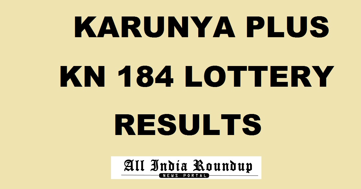 Karunya Plus Lottery KN 184 Results