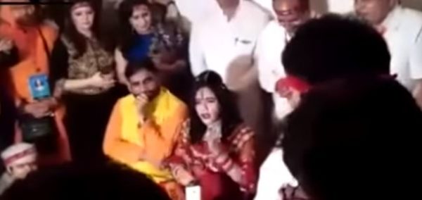 Radhe Maa angry on reporters