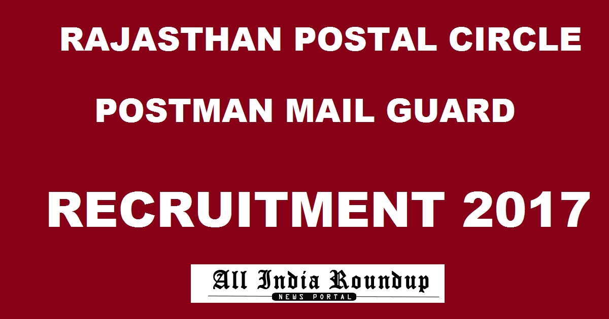 rajasthan postman recruitment
