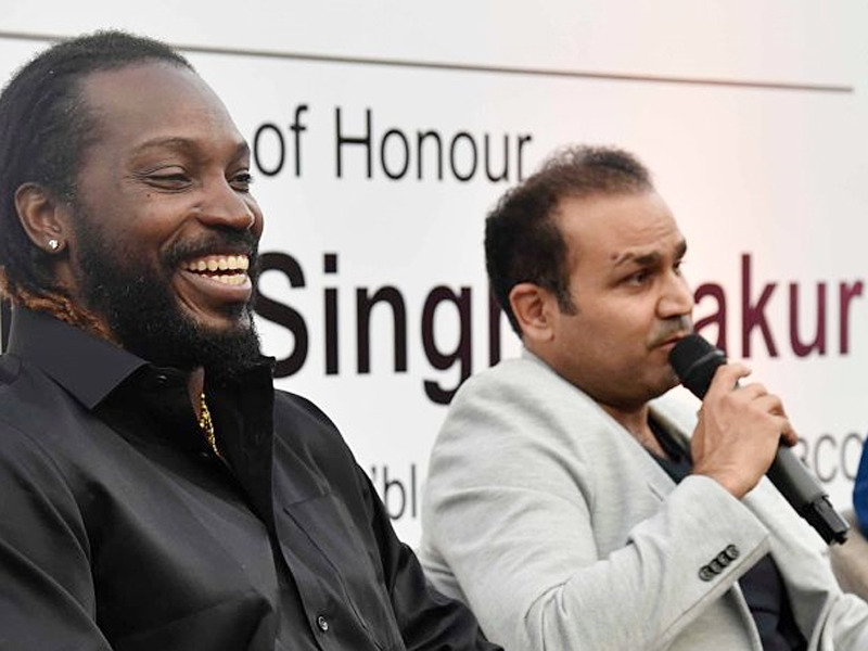 Gayle and sehwag on t10 league