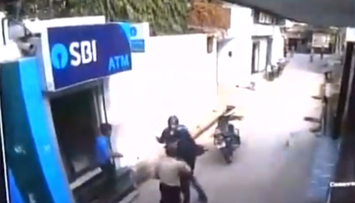 Two men trying to rob ATM in Delhi