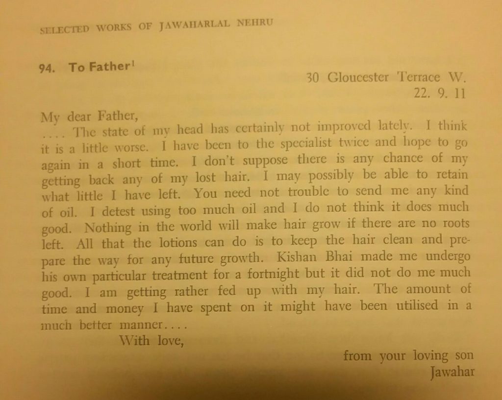 jawaharlal-nehru-letter-about-hair-loss