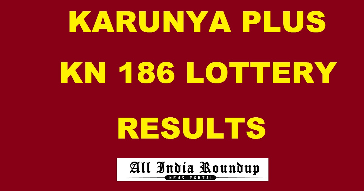 Karunya Plus Lottery KN 186 Results