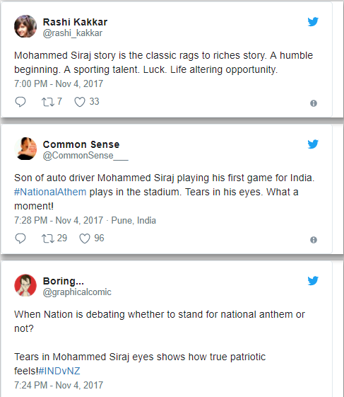 twitter reactions to mohammed siraj