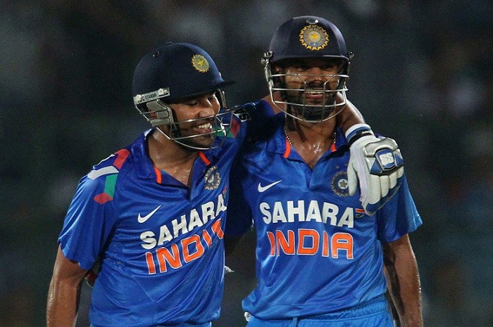 dhawan and rohit partnership in india vs new zealand t20