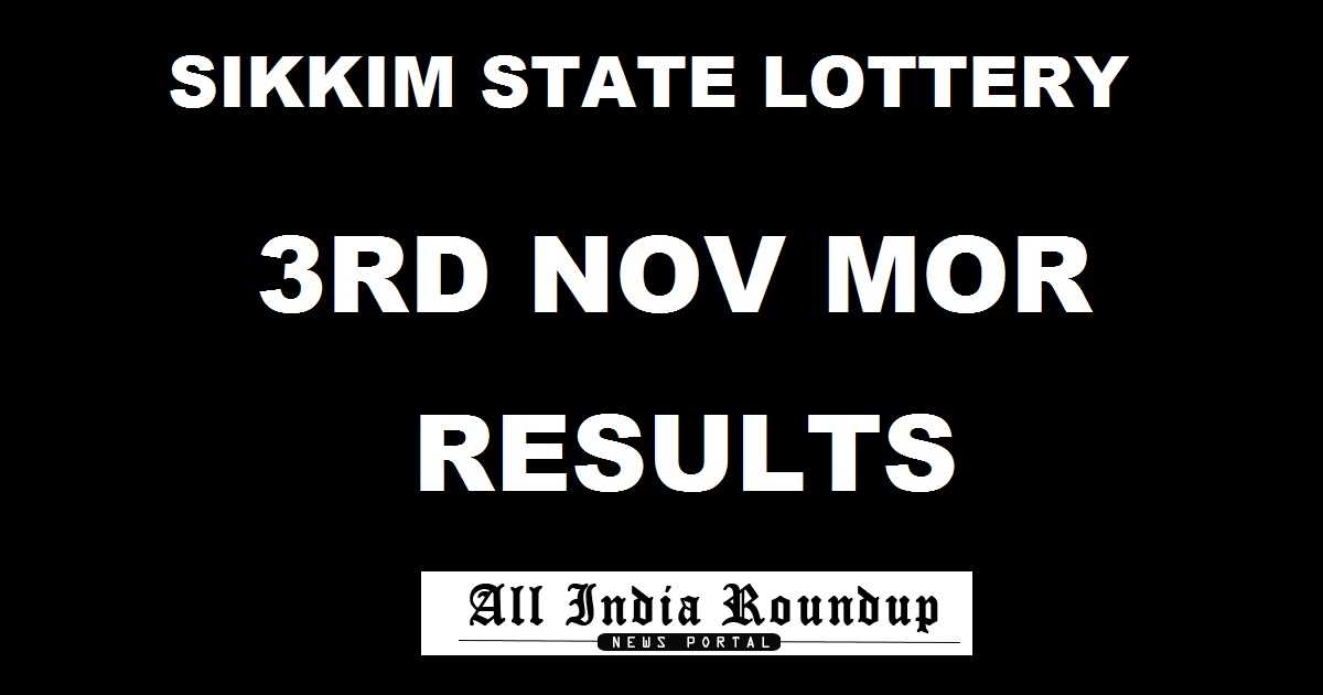 Sikkim State Lottery Results Today - Sikkim Lottery 3/11/2017 Online 11.55 AM