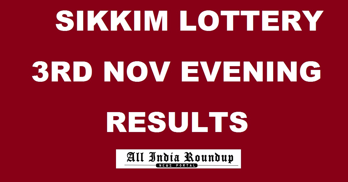 Sikkim State Lottery Today Evening - Sikkim Lotteries 3/11/2017 Online 4 PM