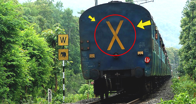 Indian trains with letter X in the back