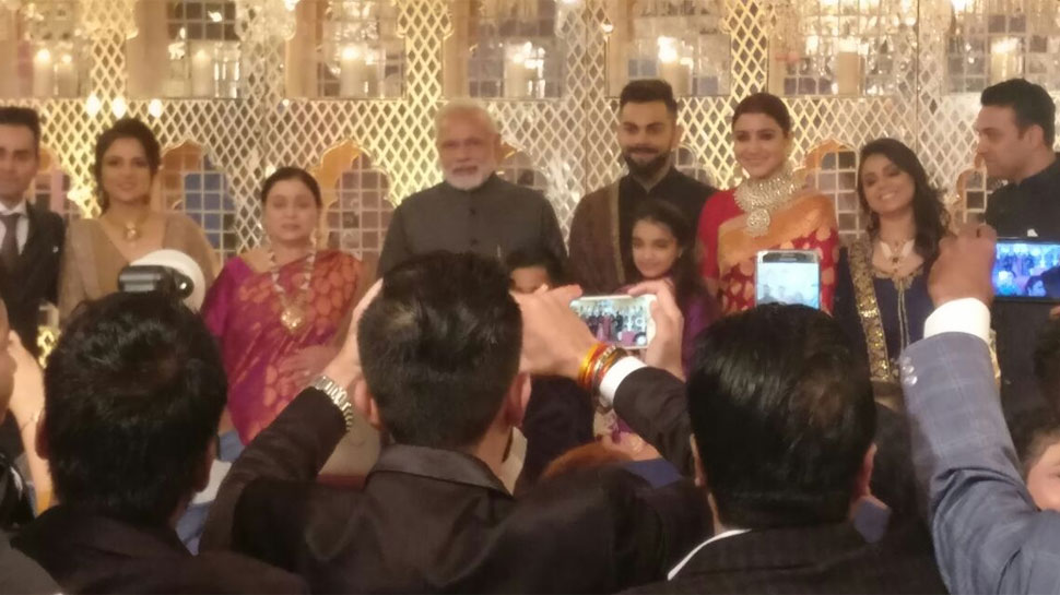 Modi at Virushka Wedding reception