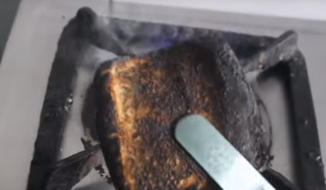 burnt bread for teeth