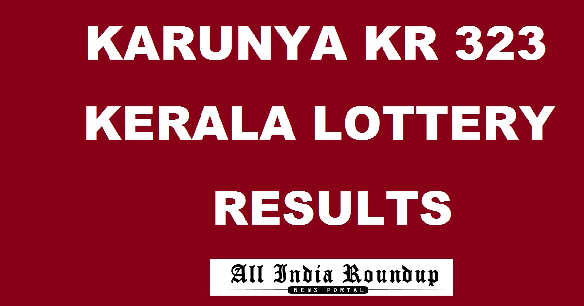 Karunya Lottery KR 323 Results Today