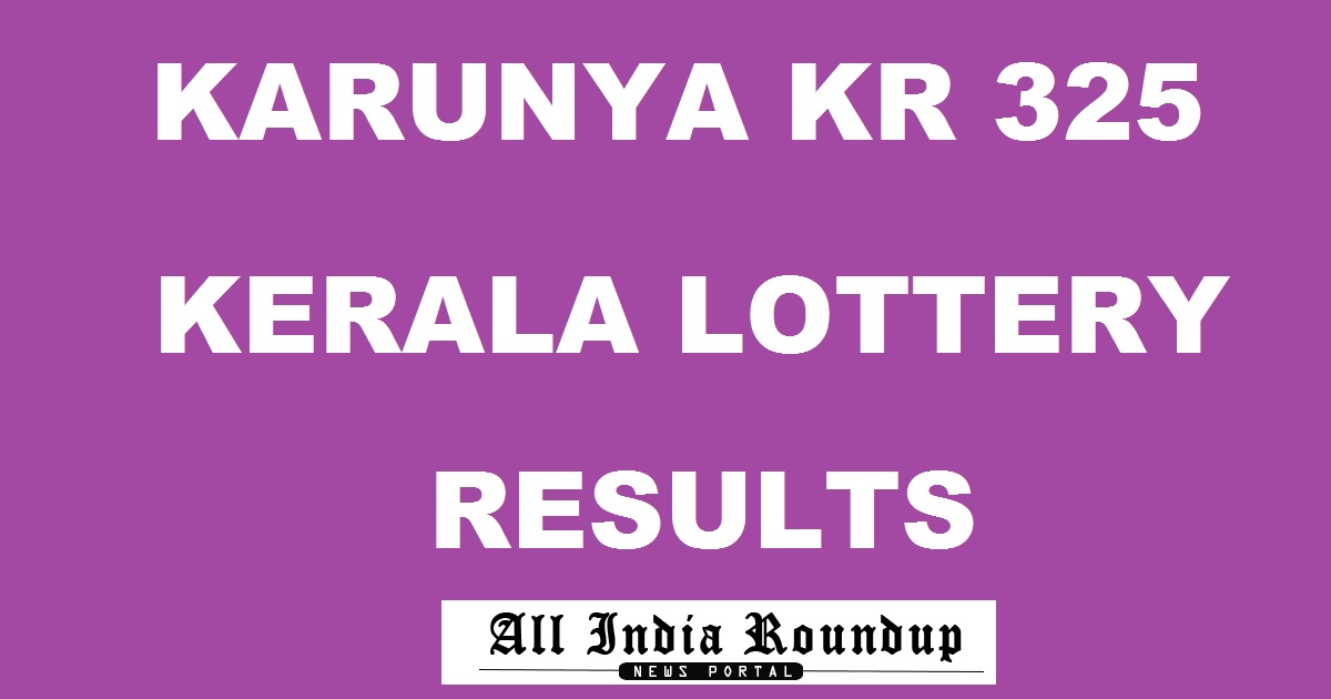 Karunya Lottery KR 325 Results