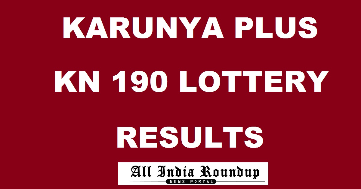 Karunya Plus KN 190 Lottery Results