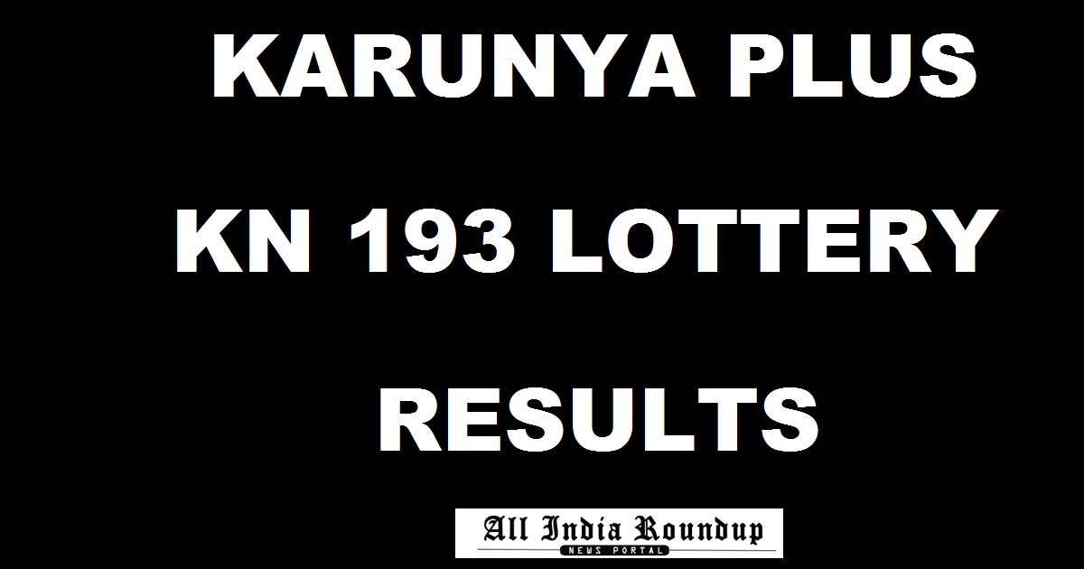 Karunya Plus KN 193 Lottery Results