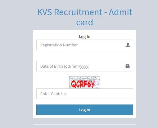 kvs admit card
