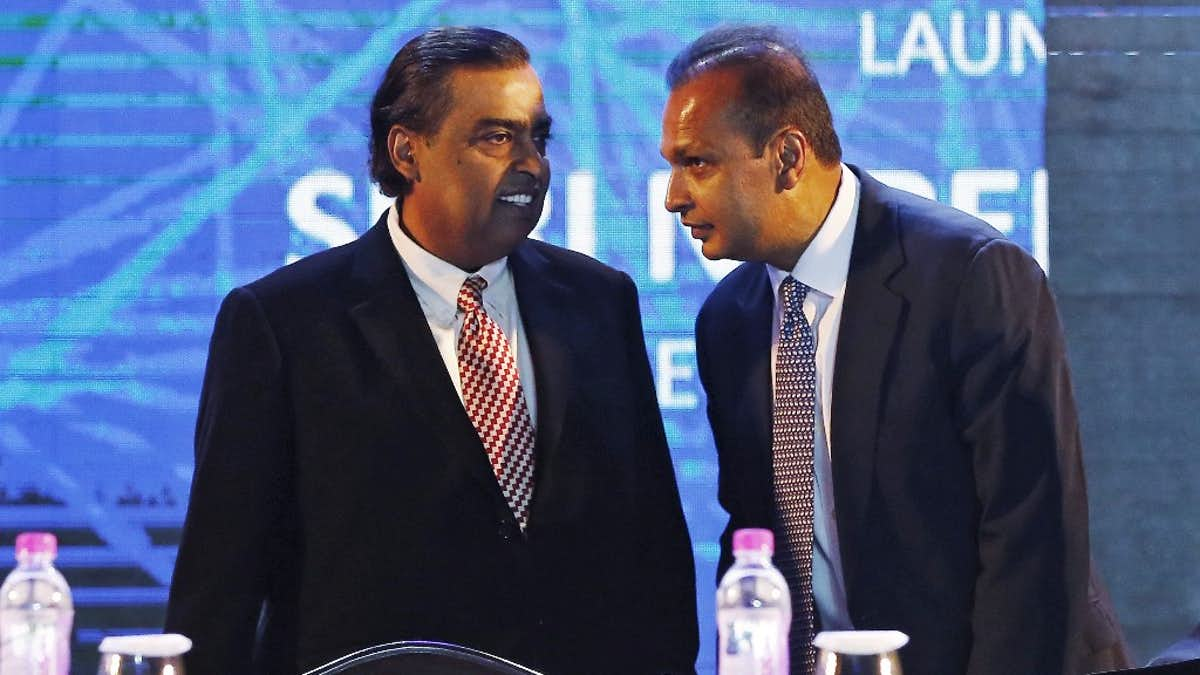 Mukesh Ambani and Anil Ambani