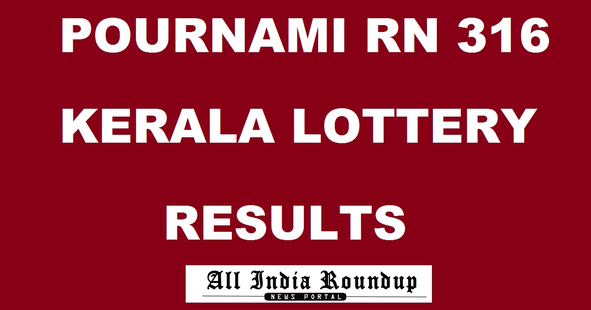 Pournami Lottery RN 316 Results