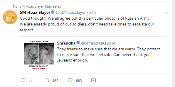 shraddha kapoor viral tweet on soldiers