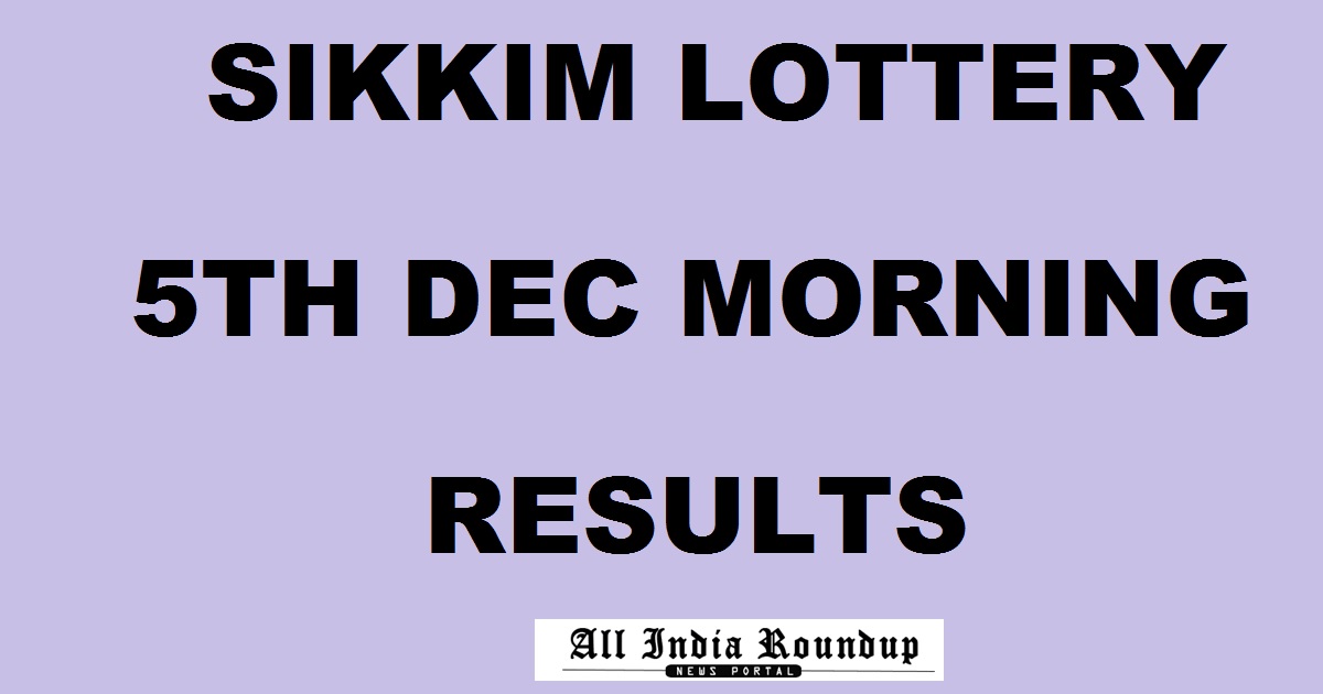 Sikkim State Lottery Results 5/12/2017 Morning - Sikkim Lotteries Result 11.55 AM Mor Tuesday