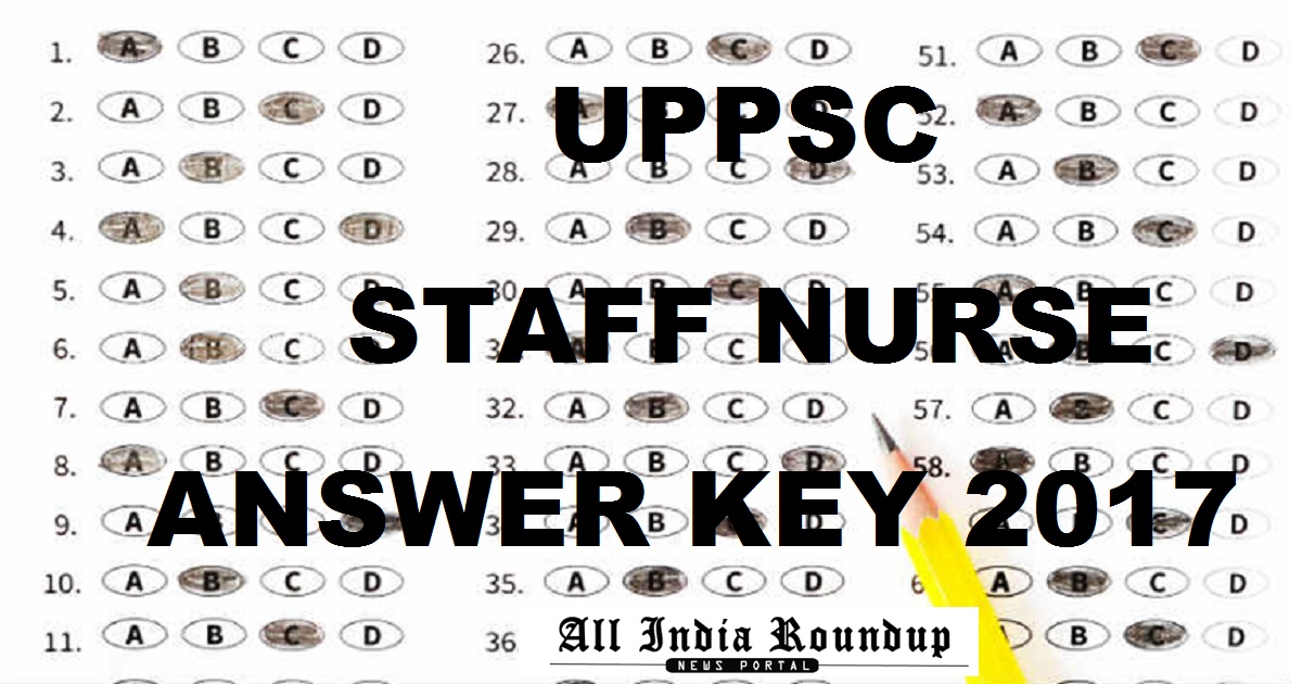 uppsc staff nurse answer key