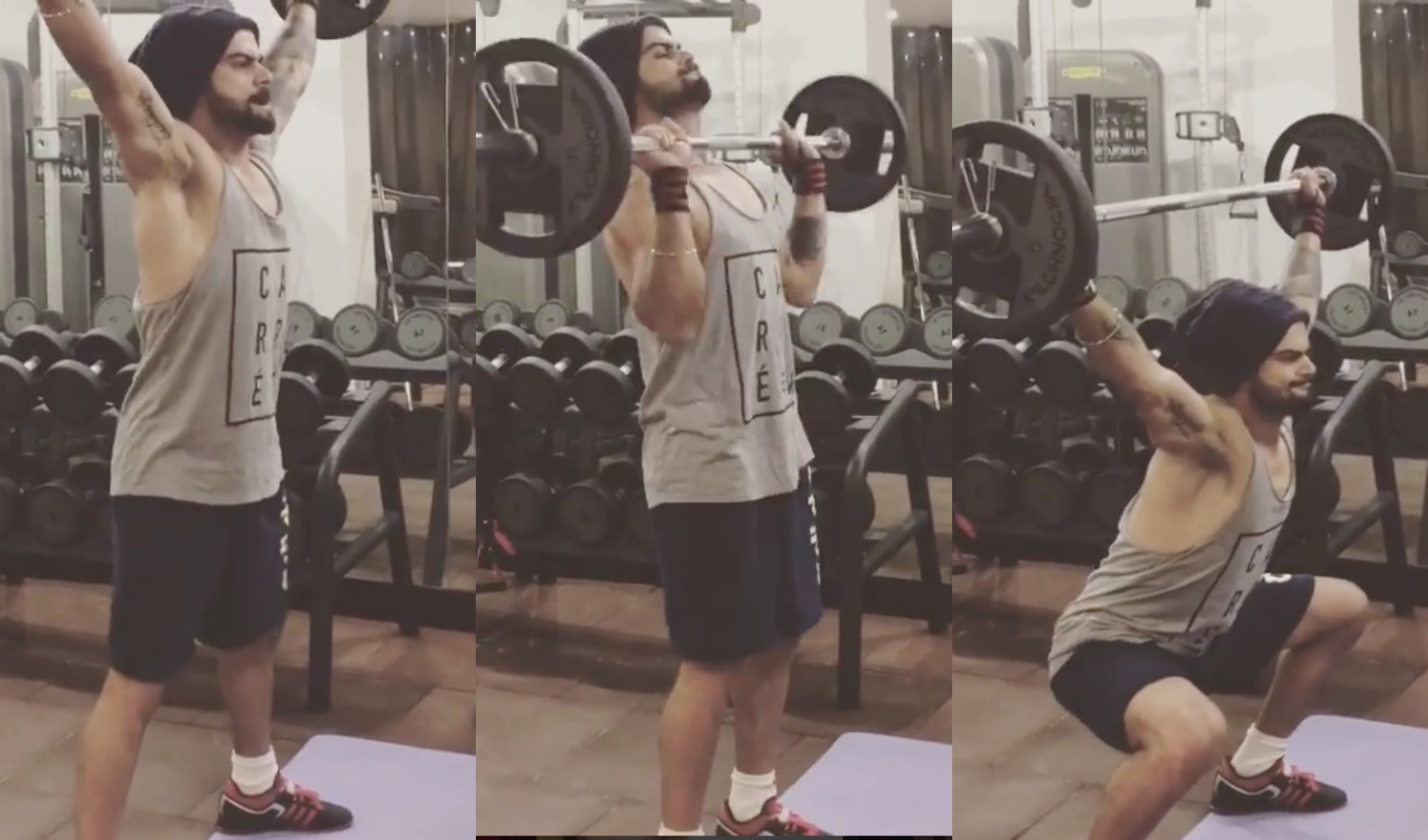 Virat weight lifting