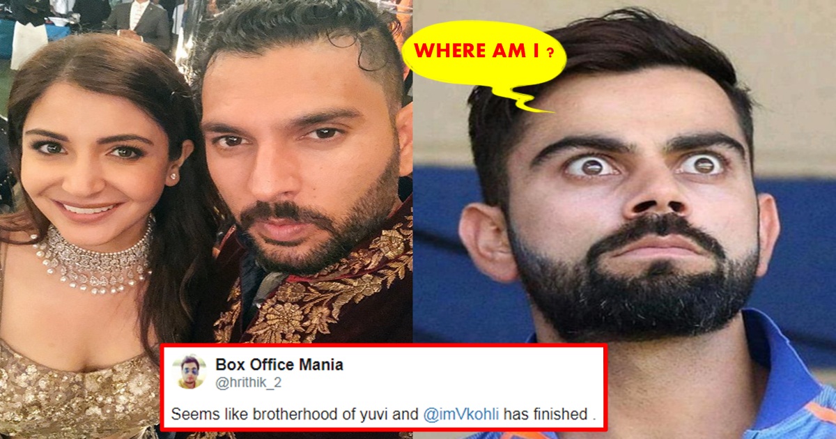 Yuvraj Singh Shared A Pic With Anushka & Cropped Virat, Twitter Trolled Hilariously Yuvraj Singh Shared A Pic With Anushka & Cropped Virat, Twitter Trolled Hilariously