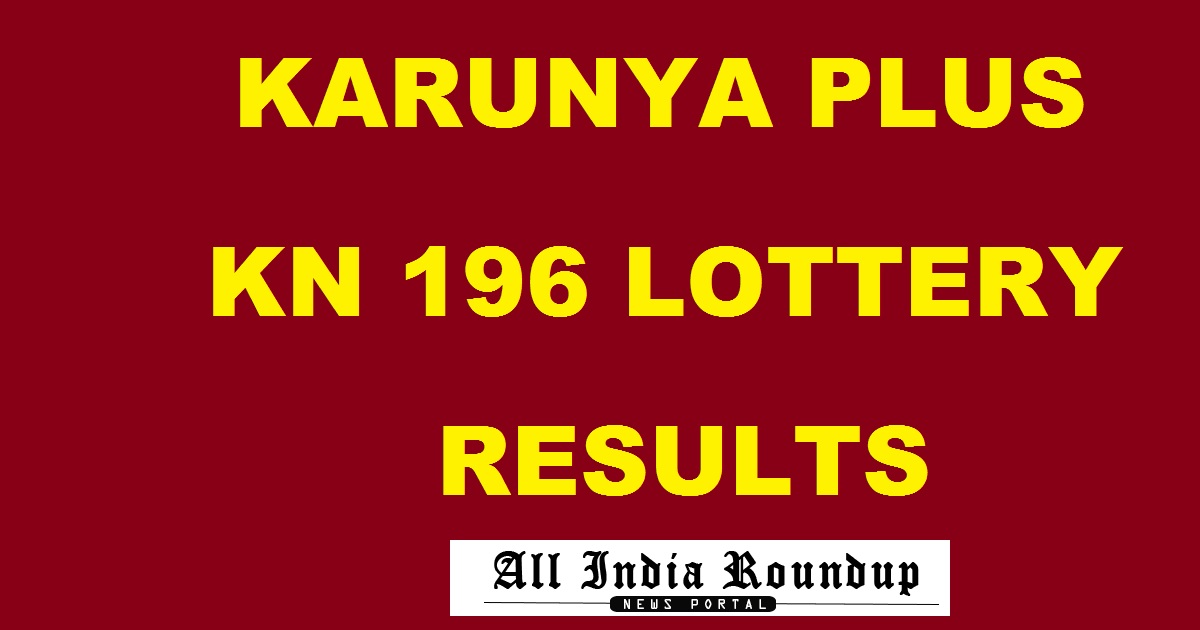 Karunya Plus Lottery KN 196 Results