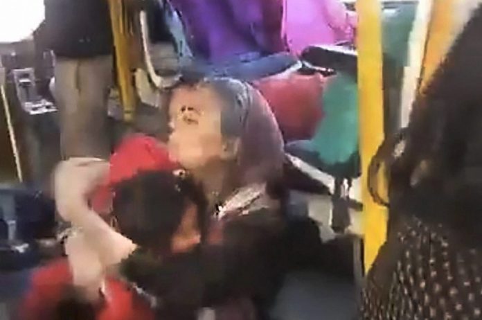 Karni Sena attacks School Bus