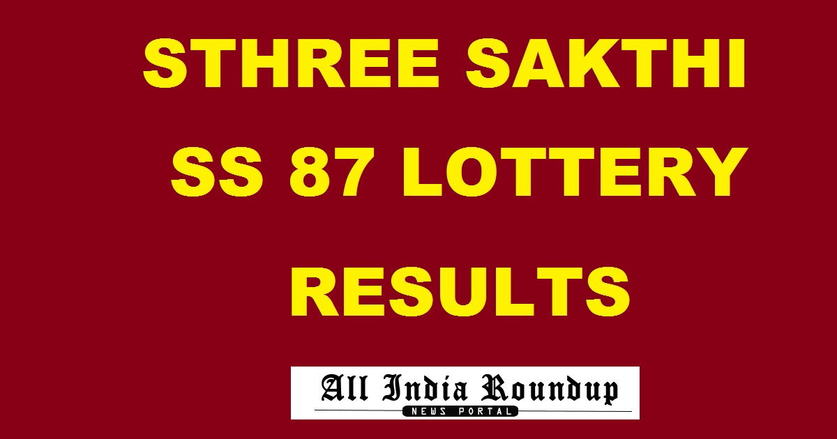 Sthree Sakthi Lottery SS 87 Results