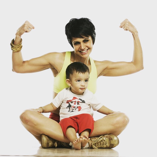 Mandira Bedi with her son